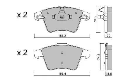 Комплект тормозных колодок, дисковый тормоз AISIN купить